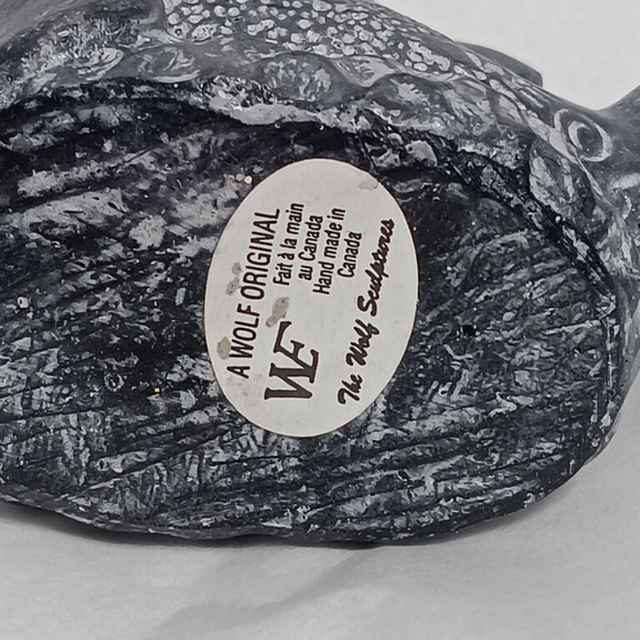 A Wolf Original Dolphin Sculpture Figurine Soap Stone Gloss Finish Cute Baby - Picture 10 of 12